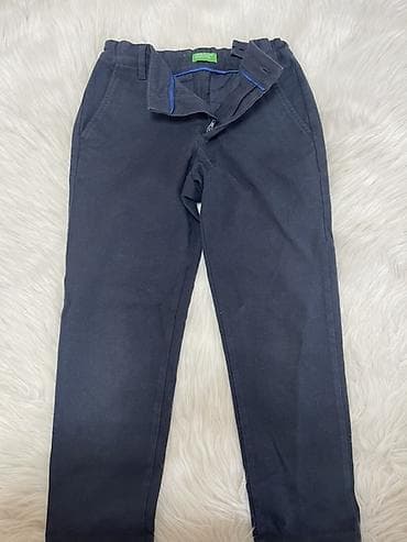 Uşaq pantolonu – tünd göy rəng - Ölçü: M, 130 sm (7–8 yaş) - Klassik