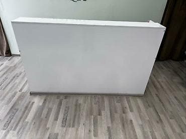 bar stolu: Ağ rəngli resepsiyon/qarşılama masası - Minimalist dizayn, parlaq ağ — 2