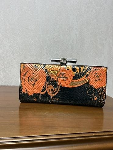 Платья: Qadın gecə klatçı – narıncı-qara naxışlı - Forma: uzun, sərt korpuslu — 2