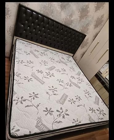 ortopedik matras: Qaldırılan bazalı iki nəfərlik çarpayı və ortopedik döşək - Ölçü — 2