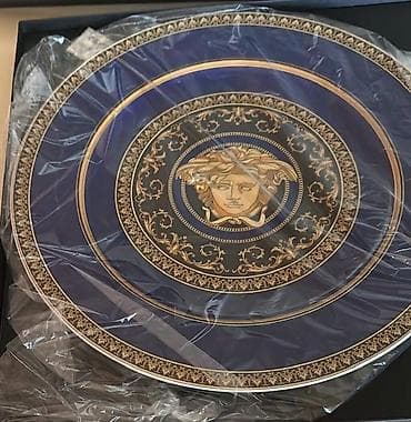 plasmas qab: Çay dəsti, rəng - Qara, Farfor, Versace — 4