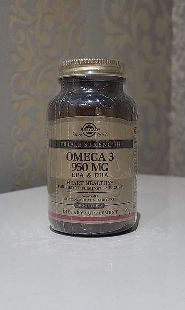 acar aləmi: 🇺🇸 ABŞ istehsalı – Solgar Omega-3 950 mg 🐟💊 Solgar 1947-ci ildən — 2