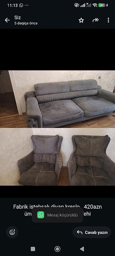 divan fabrikası: Fabrik istehsalı divan kreslo. 420azn ünvan ehmedli (4316) *Tehi — 1