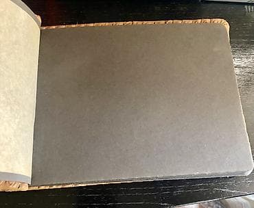 блокнот: Əl işı olan dəri fotoalbom/jurnal - Qapaq: Təbii dəri üzərində — 2