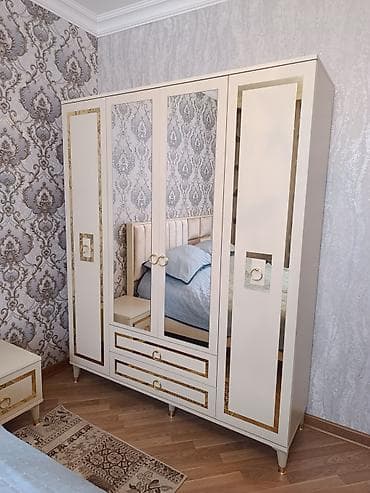 ayakkabi dolabi: Yeni, 4 qapılı, Güzgülü, Bej, Digər material, Açılan, Düz dolab — 6