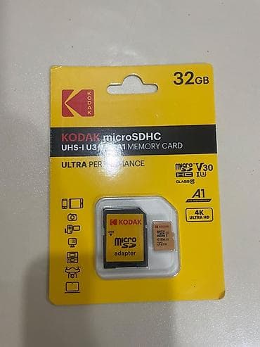 KODAK microSDHC/microSDXC yaddaş kartı dəsti - Tutum: 32 GB və 64 GB