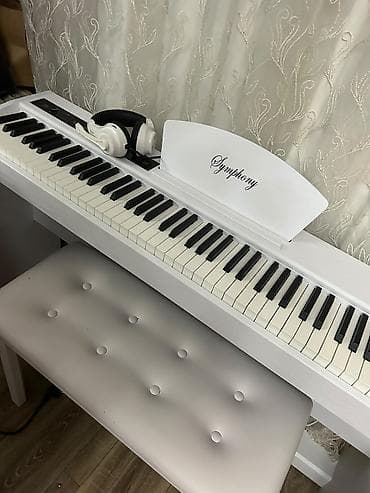 real gitara: Rəng: ağ Məhsul: rəqəmsal piano “Symphony” (stendli) Komplekt: piano + — 2