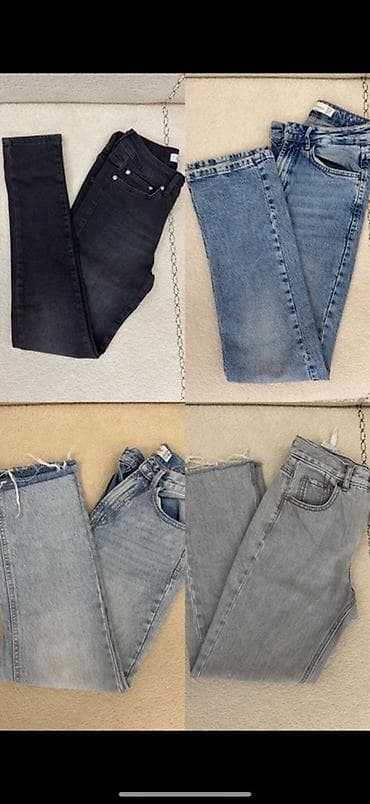 Джинсы: Qadınlar üçün müxtəlif model cins şalvarlar seti herbiri 15 azn - — 2