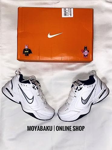 Nike Air Monarch IV kişi idman ayaqqabısı - Rəng: ağ/navy (tünd göy