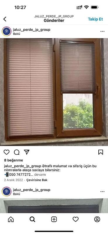 2 çi el: Plicell jaluz perdelerin sifarisi qebul olunur Turkiye istehsali — 5