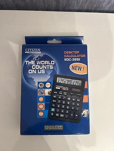 1998 ne ilidi: Citizen SDC-395II masaüstü kalkulyator Xüsusiyyətlər: - 16 rəqəmli — 3