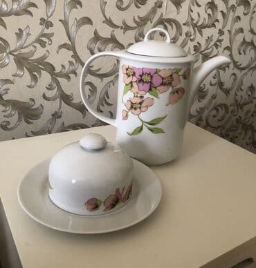 Çay dəsti, rəng - Ağ, Farfor