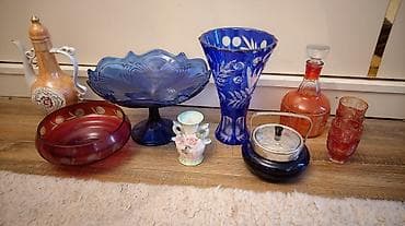 suse qab: Məişət dekoru və süfrə üçün şüşə/keramika kolleksiyası - Kobalt mavi — 2