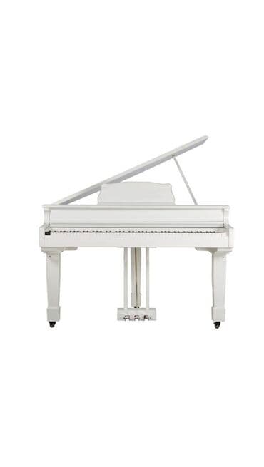 Ağ rəngli Röyal piano - Klassik “grand” dizayn: yuxarı qalxan qapaq — 2