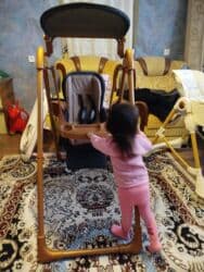 Качели: Стул-качели, С зонтиком, Металл — 4