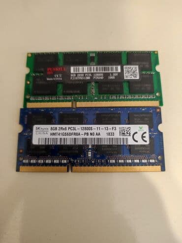 Operativ yaddaş (RAM): Operativ yaddaş (RAM) Hynix, 8 GB, 1600 Mhz, DDR3, Noutbuk üçün, İşlənmiş — 3