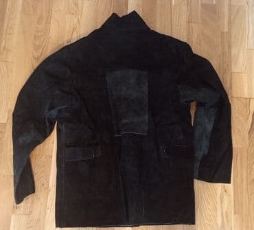 dəri zamşa kişi gödəkçəsi: Qara süet gödəkçə - Material: qalın süet (zamşa), yumşaq toxuma, mat — 2