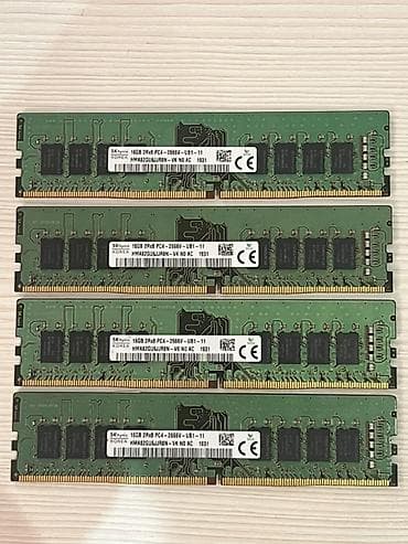 Operativ yaddaş (RAM): Operativ yaddaş (RAM) Hynix, 16 GB, 2666 Mhz, DDR4, PC üçün, İşlənmiş — 2