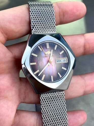 saat gumuş: İşlənmiş, Qol saatı, Orient, rəng - Bənövşəyi — 2