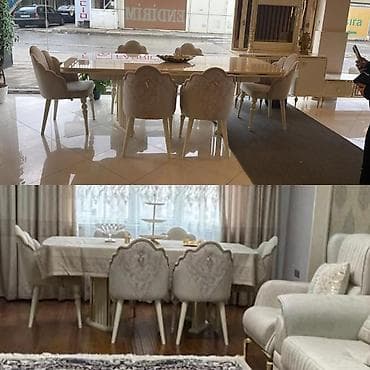 Stol+6stul 1500azn satilir. Demek olar ki yenidi. Sahibi xaricde — 1