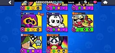 oyun konsoli: Brawl Stars hesabı – yüksək səviyyəli və zəngin kontentli - Kupa: 40 — 4