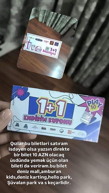 Məhsul: 1+1 Endirim Kuponu (Play10) Təsvir: - Kupon “1+1” prinsipi