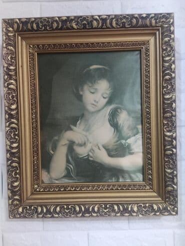 Размер : 35 х 41 см Милан. Италия. 1985 год. романтическое панно в