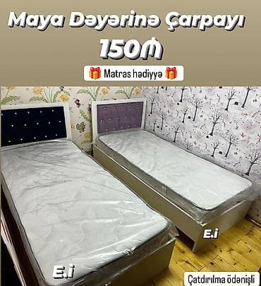 carpayi gence: Çarpayı – 150₼ - Ölçü: 85×185 sm (şəkildə qeyd olunub) - Başlıq — 1