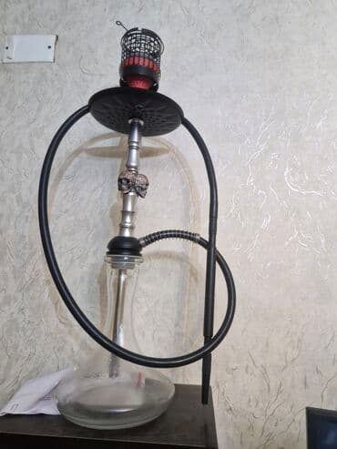 xonça şəkli çəkmək: Nəzərəçarpan dizaynlı nargilə komplekti - Şüşə kolba: şəffaf, geniş — 2