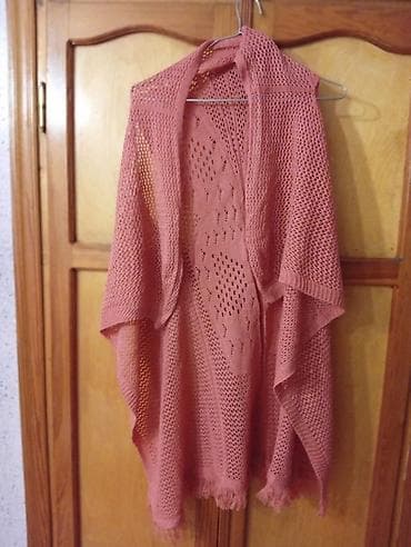 be: Açıq toxunuşlu, toz-çəhrayı rəngdə yüngül şal/kardiqan. - Material — 1