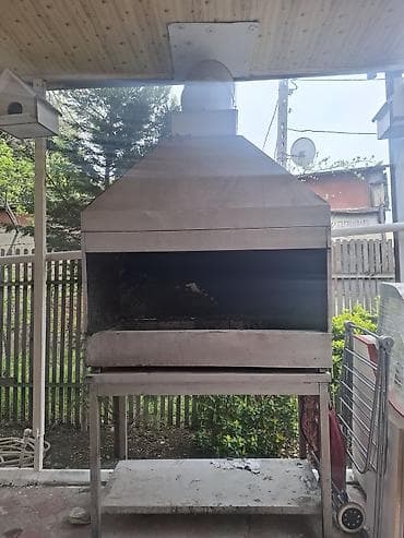 kafe avadanligi: Sənaye tipli paslanmayan poladdan manqal/şiş kabab sobası və — 4