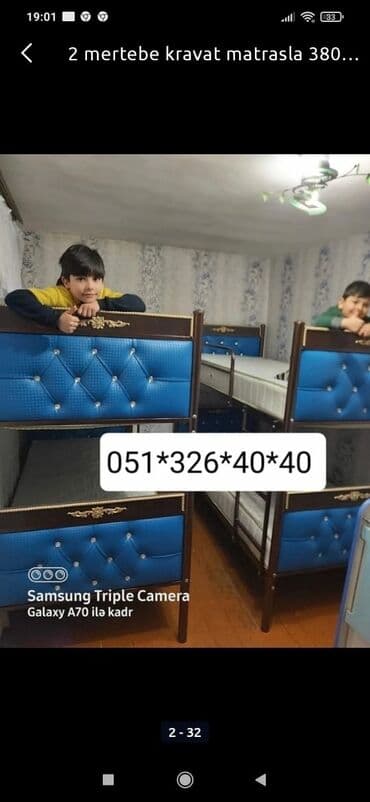 tek çarpayı: Oğlan və qız üçün, Yeni, Çarpayı, Matras ilə, Siyirməsiz — 5