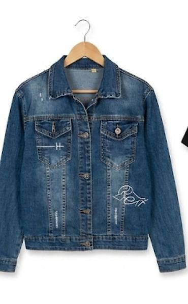 Cins gödəkcə - Material: klassik mavi denim, yüngül solğun/washed