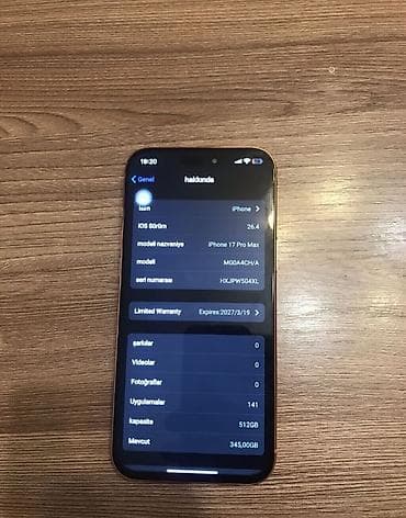 iphone x barter: IPhone 17 Pro Max, 512 GB, Narıncı, Face ID — 2