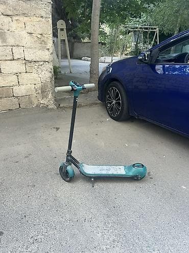 дрифт кар: Uşaq üçün elektrik skuter - Rəng: Yaşıl-göy tonlarda - Ön — 4