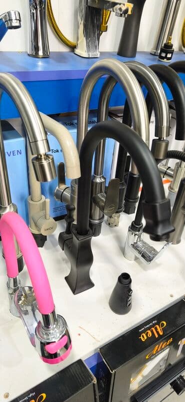 qara daş: Mətbəx üçün qarışdırıcı (kran) modelləri - Müxtəlif dizaynlar: mat — 1