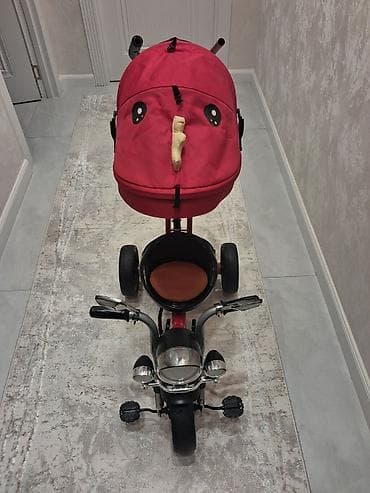 tap.az 3 tekerli velosiped: Uşaq üçtəkərli velosipedi – moto tərzində dizayn - Önü iri faralı və — 7