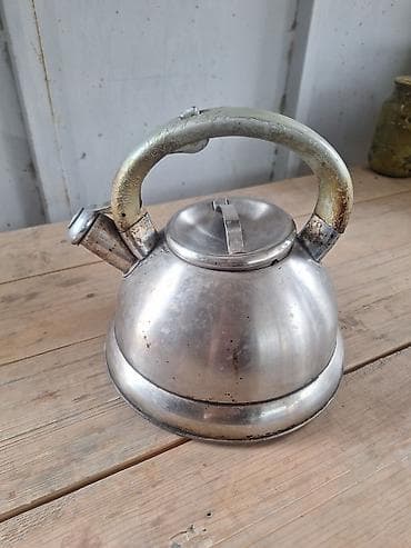 İşlənmiş, rəng - Gümüşü, Çaydan, Paslanmayan polad, 2 l, Azərbaycan