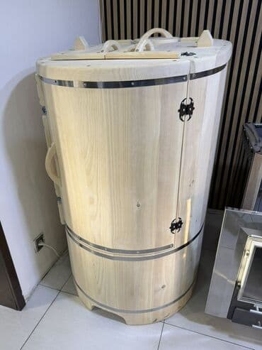 Məhsul: Taxta buxar kapsulu (fincan-sauna) Təsvir: - Təbii ağacdan