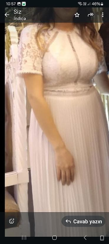 ağ koftalar: Məhsul 1: Zərif ağ ziyafət geyimi - Rəng: ağ/ekru tonları - Üst hissə — 1