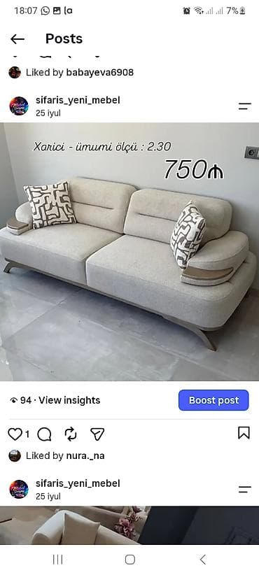 sultan divan: Mebel kateqoriyası: 2 nəfərlik yumşaq divan - Ümumi/xarici ölçü: 2.30 — 1