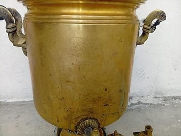kohnə samavar: Qədim samovar, 1880 il, Mis, Vəziyyəti: Yaxşı — 5