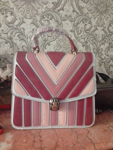 qizil dəsti: Qadın çantaları dəsti 1) Sarı-açıq krem rəngli çiyin çantası - Oval — 2