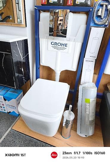 divar panel: GROHE asma çərçivəli unitaz komplekti - Marka: GROHE - Tip: Asma — 1