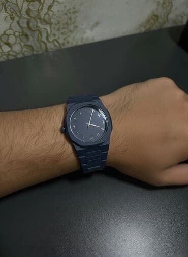 детские наручные часы swatch: Tünd göy rəngdə minimalist qol saatı - Rəng: mat tünd göy, birrəng — 6