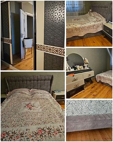 Yataq dəsti 850₼.Taxtın matrası və bazası yoxdur. Dolabın ölçüsü
