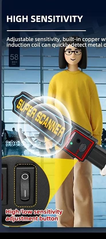 Металлоискатели: Məhsul: Əl Tipli Metal Aşkarlayıcı “Super Scanner” Xüsusiyyətlər: - — 3
