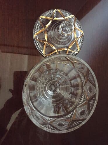 büllür: Xrustal (büllur) qəndqabı - 2 ədəd. Tək qiyməti 30 AZN, birlikdə 50 — 4