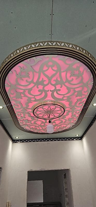 MDF naqışlı dekorativ interyer həlləri – qapı və tavan panelləri - — 7