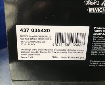 1 43 modelka: Коллекционная модель Maybach Brabus 900 based on Mercedes-Benz — 4